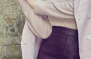 Blazer, £85, sosandar.com; top, £75, F&F at tesco.com; skirt, £149, marksandspencer.com