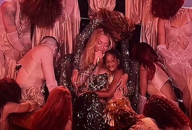 Beyoncé returned to the stage on Monday night to kick off her Cowboy Carter Tour at SoFi Stadium in Inglewood, California — and she had help from some special guests. The 43-year-old songstress was joined on stage by her daughters Blue Ivy, 13, and Rumi, seven