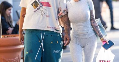 Danielle 'Bhad Bhabie' Bregoli, 22, was seen with her boyfriend Le Vaughn, 26, in the upscale Southern California community of Calabasas doing some shopping at Calabasas Commons on Tuesday.