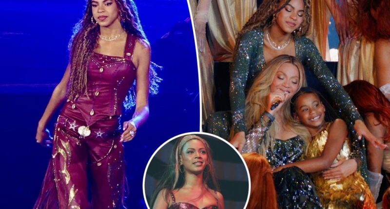 Blue Ivy looks just like Beyoncé on stage during 'Cowboy Carter' tour opening night