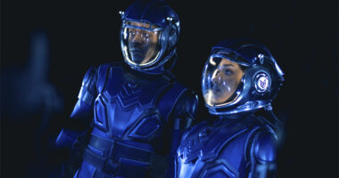 Ncuti Gatwa and Varada Sethu in spacesuits in Doctor Who series 15