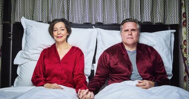 Anna Maxted, sitting next to her husband Phil, talks about the benefits of breaking a dry spell and how to manage it