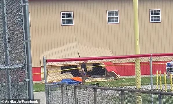 The car drove straight through the YNOT Outdoors Summer and After School Camp in Chatham, Illinois , on Monday about 3.20pm