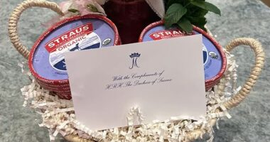 Meghan Markle is still using her royal title as she sent her friend Jamie Kern Lima a gift basket addressed from 'HRH, The Duchess of Sussex'