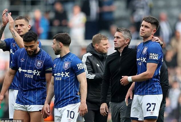 Ipswich RELEGATED from the Premier League after 3-0 loss at Newcastle - as Eddie Howe makes dugout return following pneumonia scare