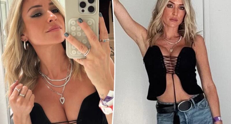 Kristin Cavallari flaunts cleavage in bustier at Stagecoach 2025