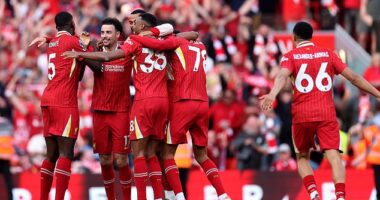 Liverpool WIN the Premier League with four games to spare after thrashing Tottenham 5-1 at Anfield - as Reds claim record-equalling 20th title