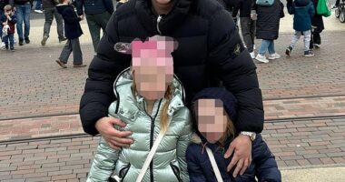 Brett Dryden, 35, was found dead at his home in Mojacar on the Costa Almeria on July 22 (Pictured during a trip to Disneyland days before his death)