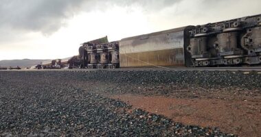 A coal train was derailed in Nebraska last night as tornados, forceful winds and hail storms struck several areas across the region