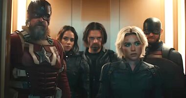 Florence Pugh in the elevator of Thunderbolts