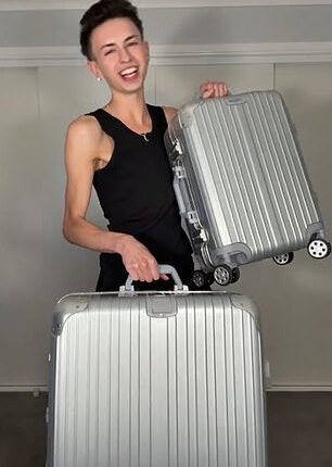 Jordyn Henley couldn't believe his eyes when he stumbled across Kmart's silver hard case luggage featuring TSA approved locks
