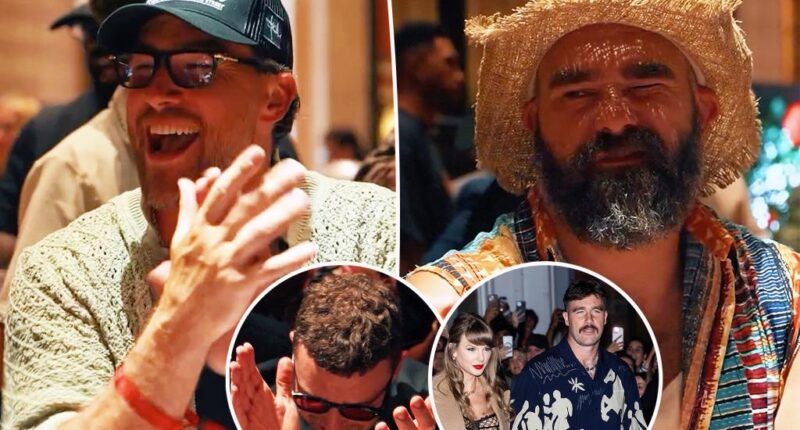 Travis Kelce re-emerges without Taylor Swift for boys’ night with Justin Timberlake, brother Jason in Las Vegas