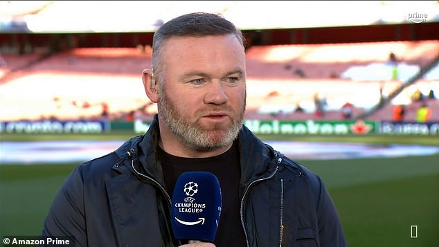 Wayne Rooney (pictured) suggested Declan Rice was to blame for PSG's goal on Tuesday night