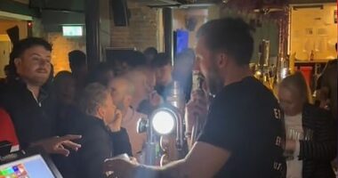 Striker Ollie Palmer showed himself to be the world's worst barman after Wrexham's promotion
