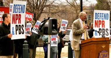 Protests supporting NPR and PBS in 2011