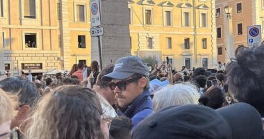 Fans in Rome Thursday caught Harry Styles, 31, in attendance as a new pope was announced, as he blended into the crowd seamlessly like a man of the people