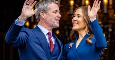 King Frederik X and Queen Mary of Denmark looked loved-up when they stepped out on the Amalienborg Palace balcony in celebration of the King's 57th birthday