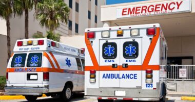 ambulances at emergency room