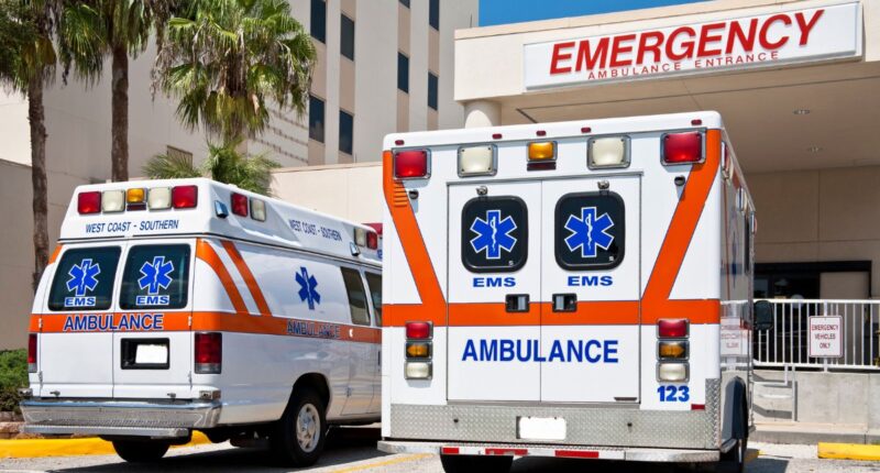 ambulances at emergency room