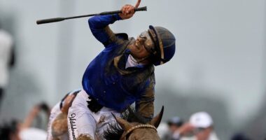 AP PHOTOS: Sovereignty wins the 151st Kentucky Derby