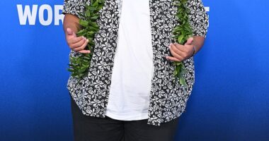 Iam Tongi showcased his new physique Saturday in Los Angeles as he attended the premiere of the new live action Lilo and Stitch