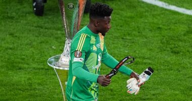 Andre Onana made history as the first keeper to play in three European finals for three teams