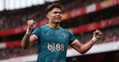 Arsenal fans have fumed after Bournemouth striker Evanilson's goal was allowed to stand