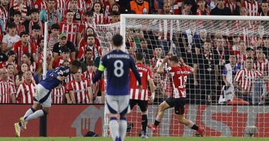 Casemiro opened the scoring on the half hour after a fairly even start to the game in Bilbao