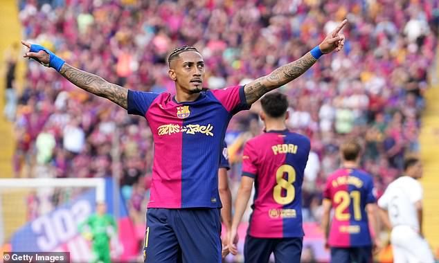 Raphinha scored twice as Barcelona beat Real Madrid 4-3 in a thrilling El Clasico on Sunday