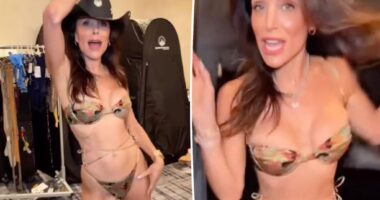 Bethenny Frankel, 54, turns up the heat in tiny bikini