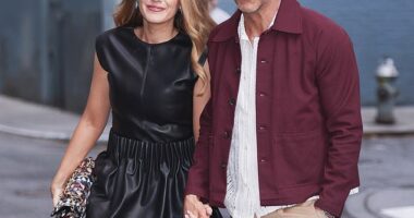 Blake Lively, 37, discussed wanting to make her kids proud while promoting her husband Ryan Reynolds', 48, latest project; The two pictured in April in NYC