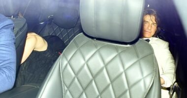 Tom Cruise, 62, was spotted leaving in a car with actress Ana de Armas, 37, after David Beckham's birthday at Notting Hill's Core restaurant on Saturday night