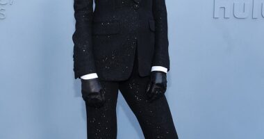 Nicole Kidman looked fantastic in a plunging black pantsuit at Hulu's Nine Perfect Strangers premiere on Thursday night in Los Angeles