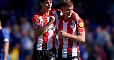 Christian Norgaard (L) is confident Brentford can still conjure up 'something magic' this season