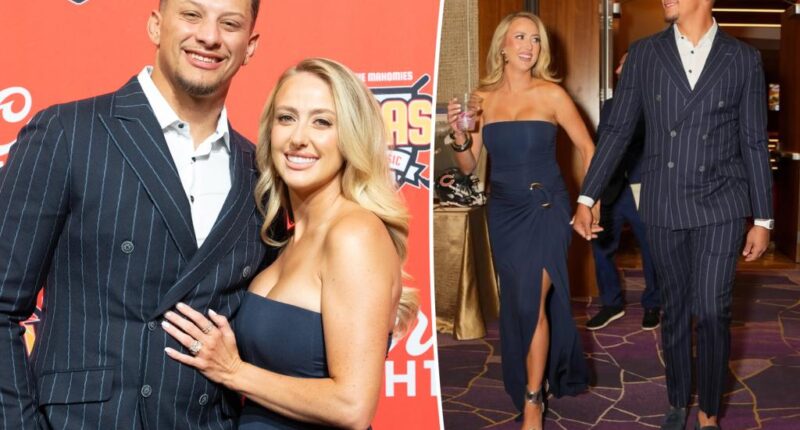 Brittany Mahomes wears strapless dress to husband Patrick's charity gala