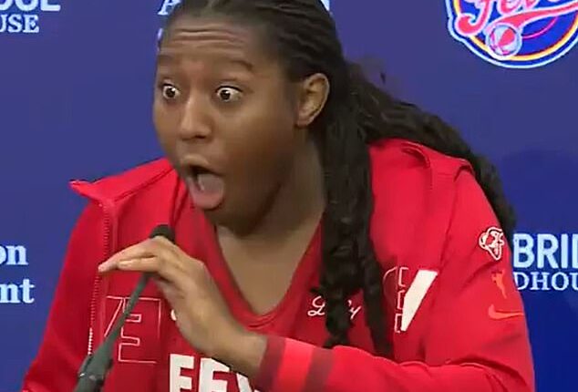 Aliyah Boston was lost for words when she was told she got a technical foul
