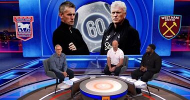 Fans noticed David Moyes was pictured as the West Ham boss on Match of the Day on Sunday