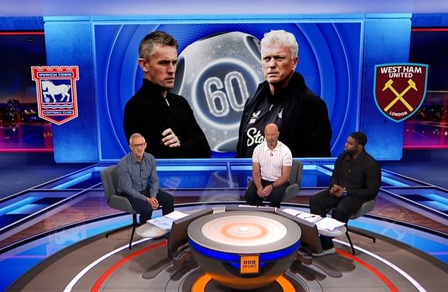 Fans noticed David Moyes was pictured as the West Ham boss on Match of the Day on Sunday