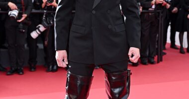 The 48-year-old plays Ray, a biker gang leader, in the film which made its debut to rave reviews at the festival and he's been dressing in leather as an homage to his character