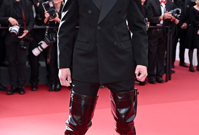 The 48-year-old plays Ray, a biker gang leader, in the film which made its debut to rave reviews at the festival and he's been dressing in leather as an homage to his character