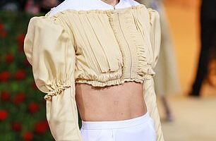 For the Met Gala in 2022, the French brand reportedly loaned part of the Patiala necklace to American YouTuber Emma Chamberlain (pictured)