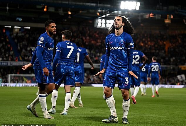Marc Cucurella's second half header gave Chelsea a crucial 1-0 victory over Man United