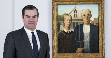 James Rondeau is set to go back to work on Monday following an embarrassing display on a United Airlines flight to Munich from Chicago on April 18 where he was reported to have drunkenly stripped off his clothes