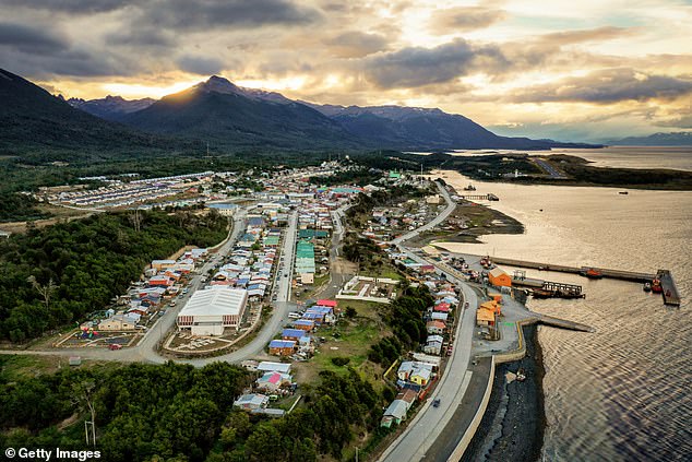 The warning came after the quake struck around 200km (124miles) south of Puerto Williams, near Chile's southern tip (File image of Puerto Williams)