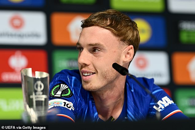 Cole Palmer entertained fans with his answers following Chelsea's Conference League win