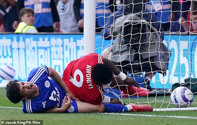 Taiwo Awoniyi collided with the post late in Nottingham Forest's draw against Leicester on Sunday and his severe injury could have been prevented by a change in offside protocol