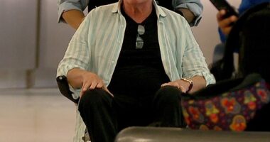 David Hasselhoff suffers airport health crisis weeks after ex wife killed herself... as insiders reveal why 'he's living on borrowed time'