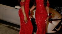 Sean 'Diddy' Combs' twin daughters have put their father's legal woes aside for the evening as they danced the night away in matching dresses for their high school prom night