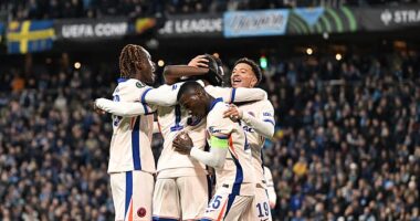 Chelsea ran out comfortable winners over Swedish side Djurgarden in the first leg of their Europa Conference League semi-final on Thursday night, triumphing 4-1 away from home