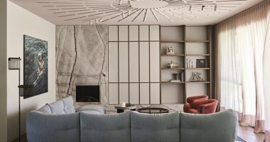 Former staple paint colours like sterile white and neutral grey are out in 2025, replaced by warm layered tonally graduated neutrals - like the ones seen here in Dulux colour finalist project Stellar House by Robson Rak